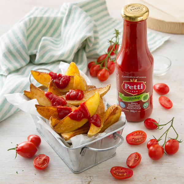 Savory Chips with organic Ketchup | Petti Tomato - Petti Recipes